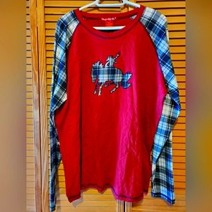 🐎Cowgirl Tuff Plaid Long Sleeve Shirt🤠